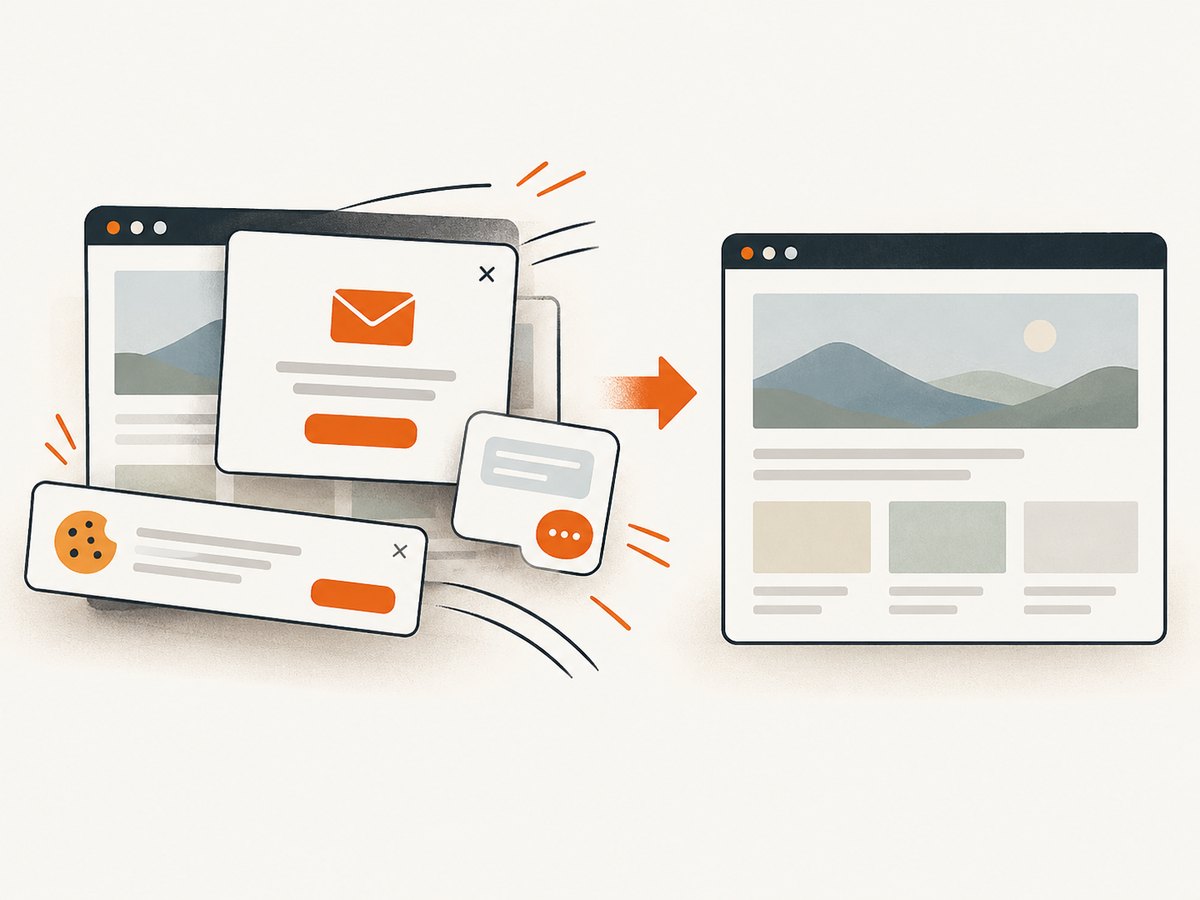 Consent banners and overlays can change the pixels you capture.