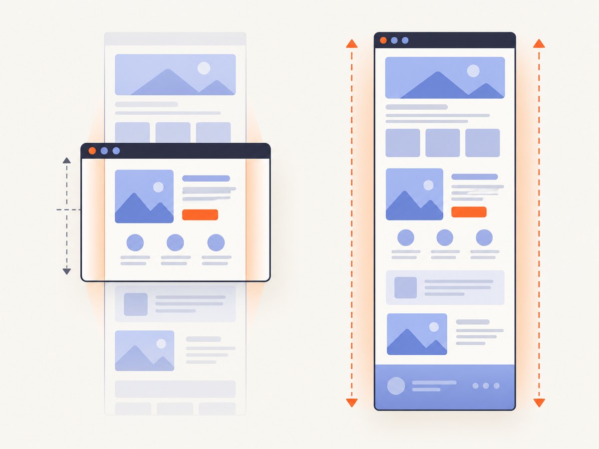 Viewport capture shows the visible area; full-page capture extends across the document.