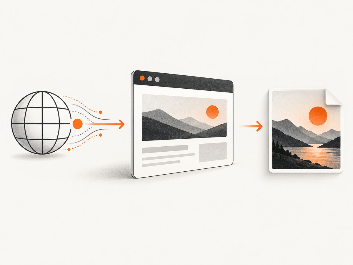 Removing overlays before capture keeps the page content readable.