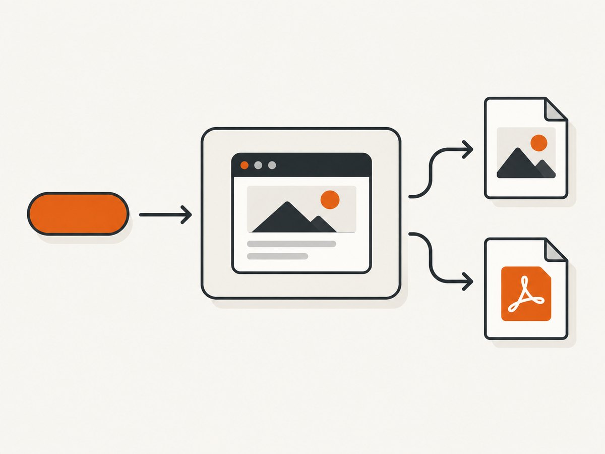 A screenshot API turns a URL and rendering options into an image or PDF.