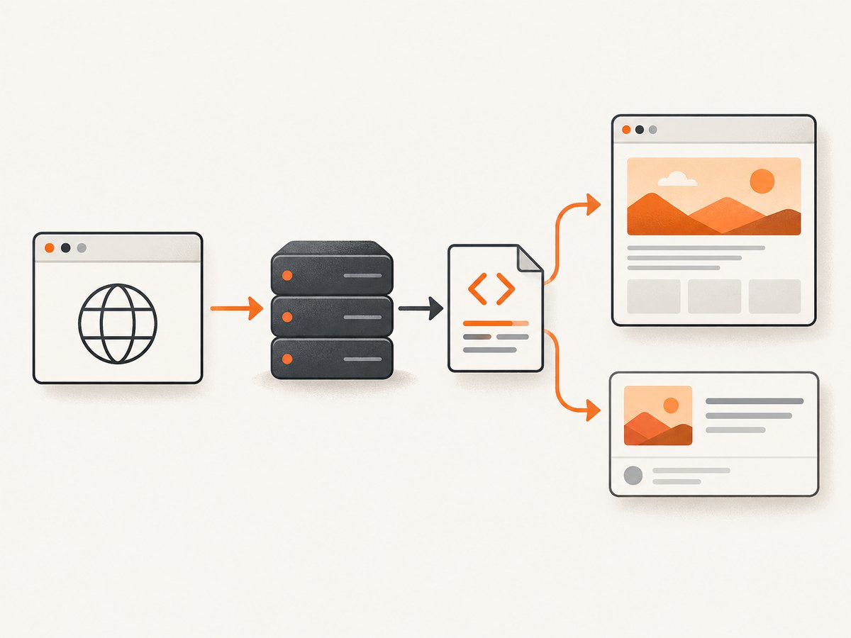 A complete audit checks the server response, rendered document, and platform preview.