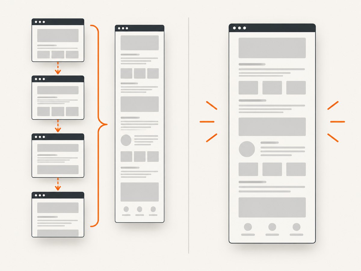 Scrolling stitches viewport images, while a full-page render can avoid some seam problems.