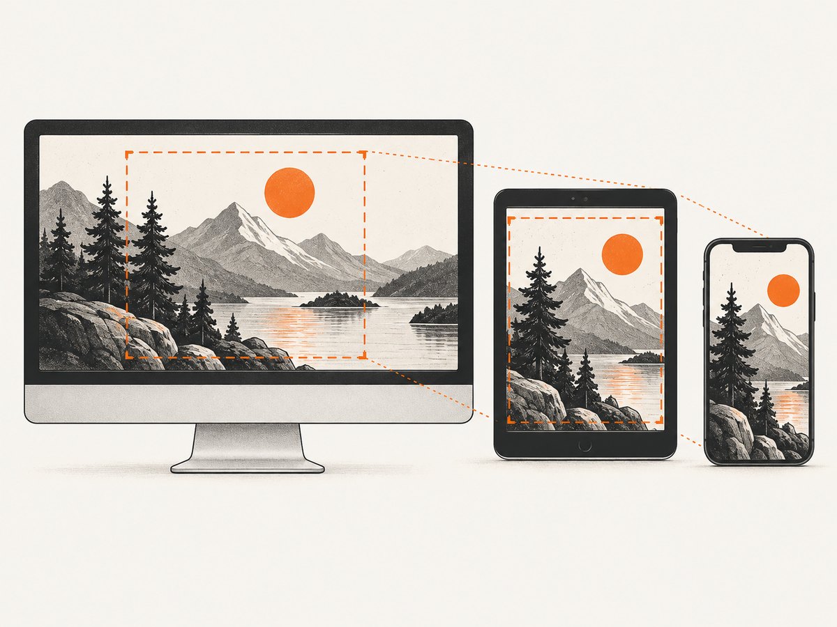 Check the focal point at each responsive aspect ratio before committing to a background image.