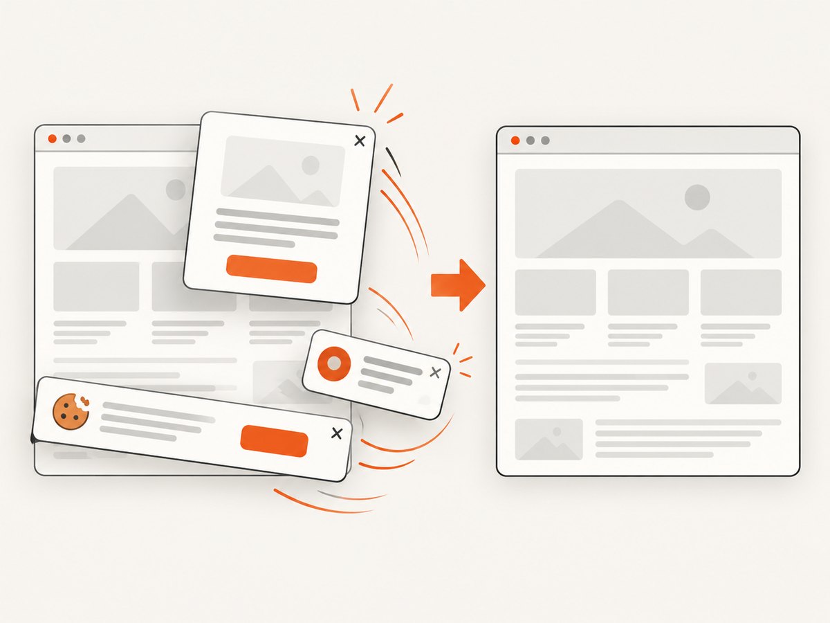A clean capture workflow removes page overlays before saving the image.