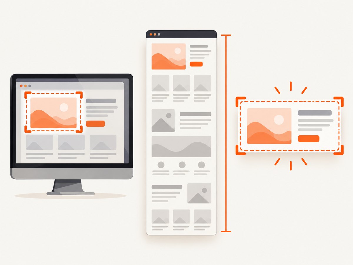 Choose a visible region, full page, or element capture based on the bug you need to explain.