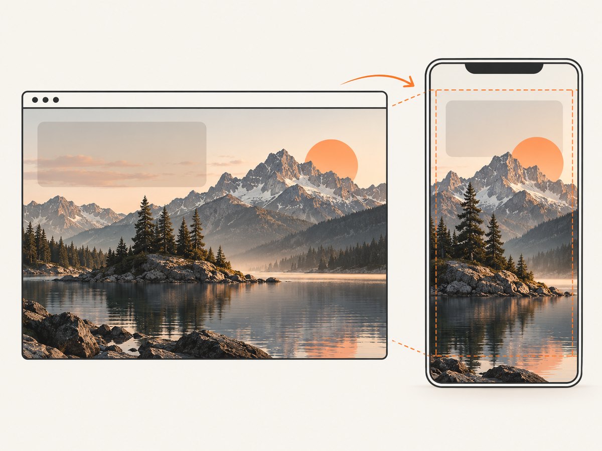 Responsive crops can change the composition, so inspect the real desktop and mobile states.