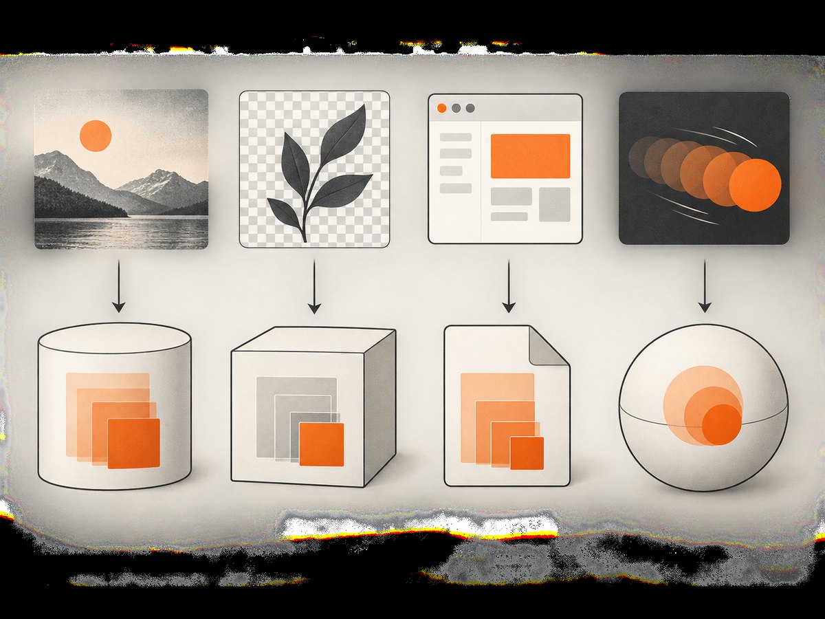 The best format depends on whether the source is photographic, graphical, transparent, or animated.