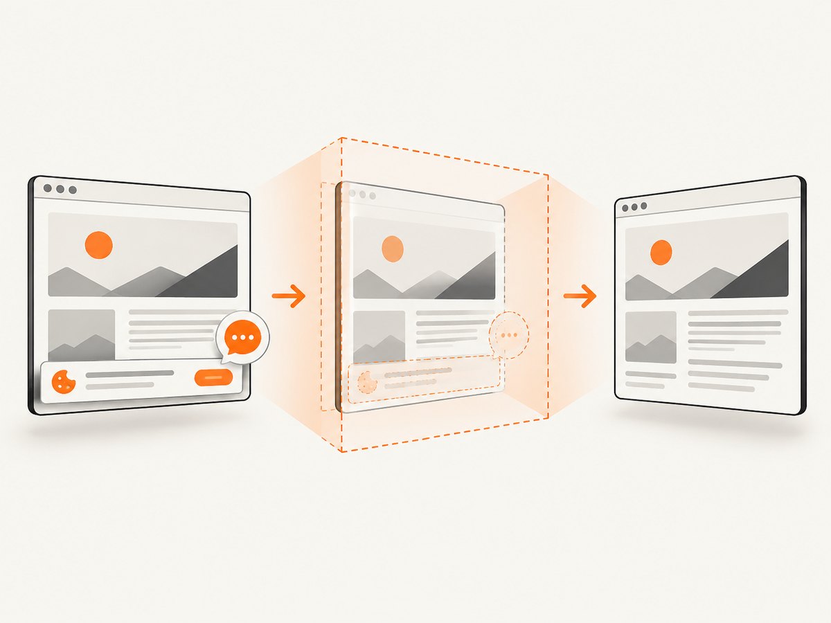 Automated captures should wait for the page to settle and remove overlays before evaluating the header crop.