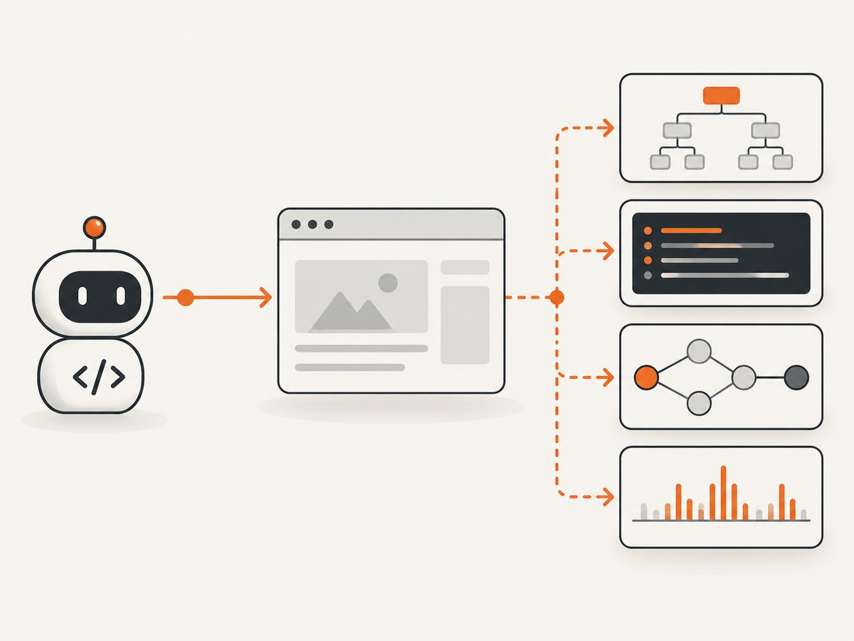 MCP connects an AI coding agent to a live Chrome session and its DevTools data.
