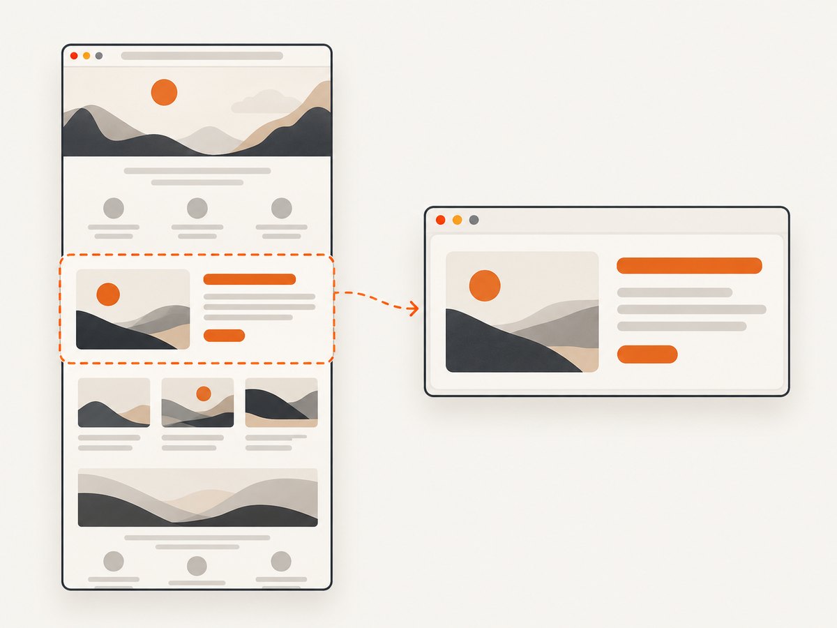 Full-page and element screenshots are different capture targets with different constraints.