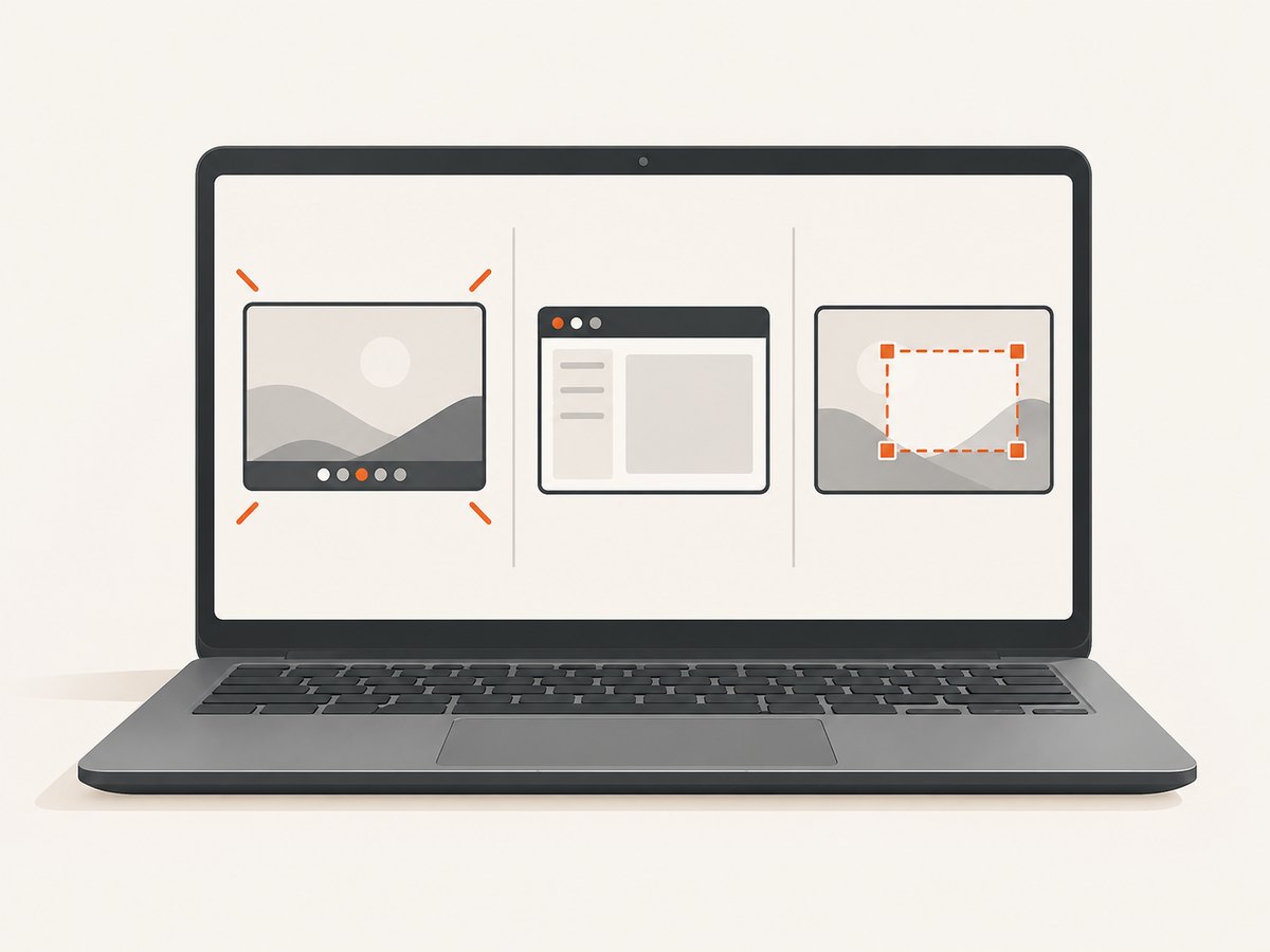 ChromeOS offers full-screen, window, and partial-region screenshots.