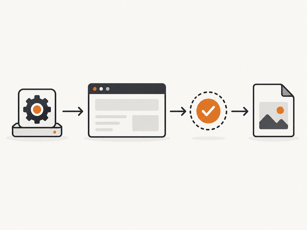 With pageLoadStrategy none, an explicit application-ready condition controls when the screenshot is taken.