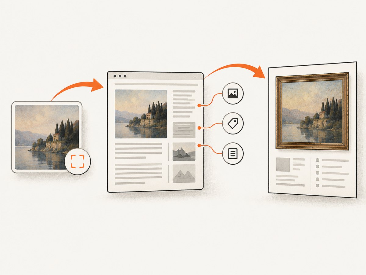 Trace an image-search result to the original page or collection record before you cite it.