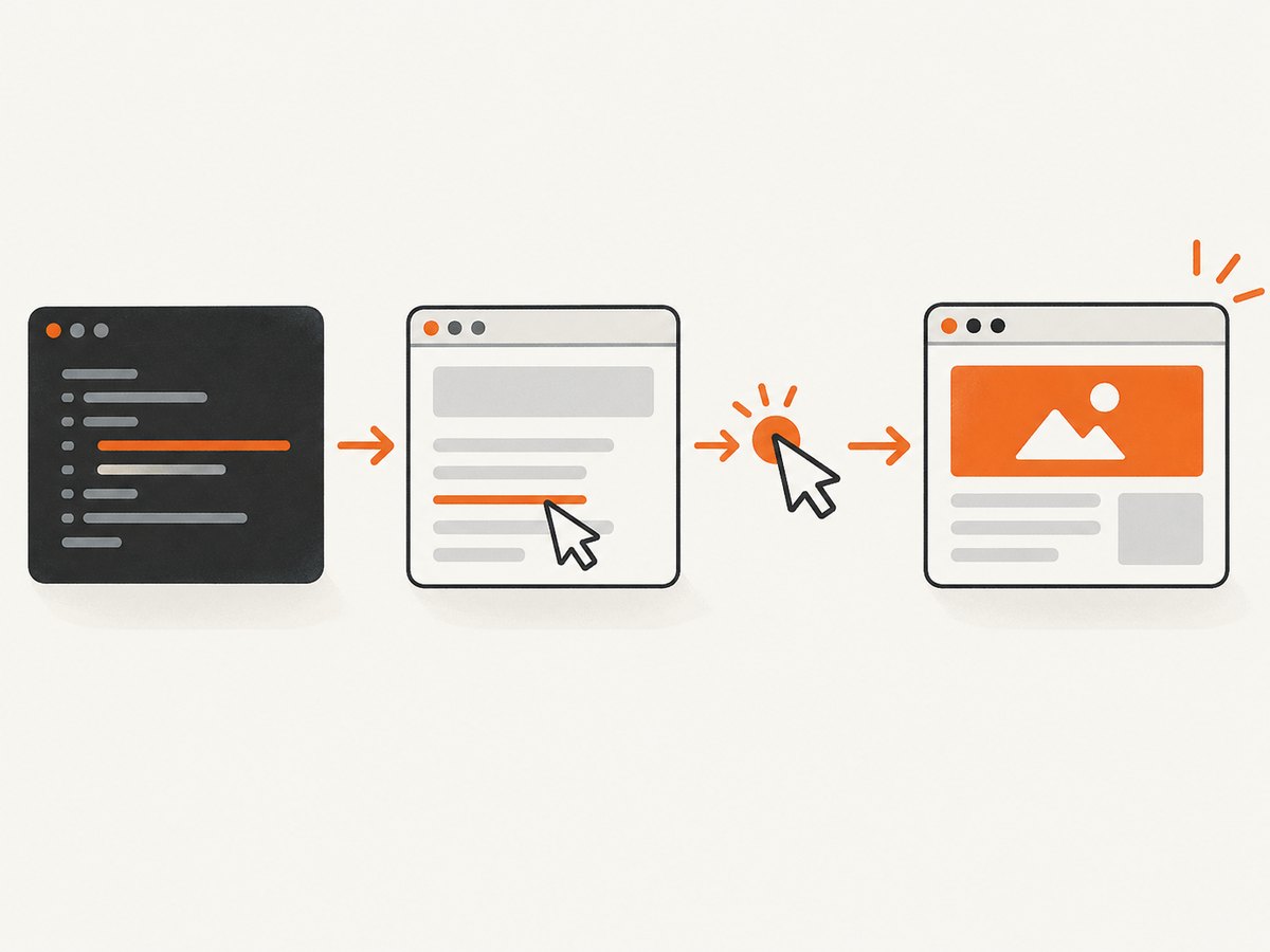 The selector click triggers the page handler, then the script waits for the resulting state.