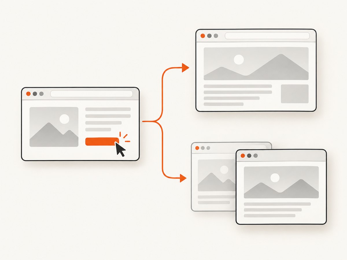 Choose navigation waiting or target detection based on whether a new page appears.