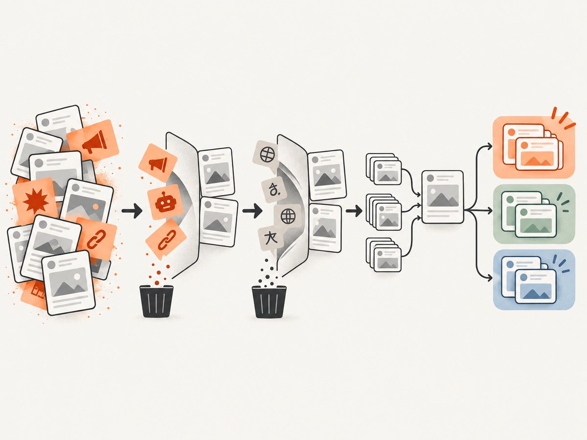 Keep the original post, document transformations, and validate sentiment labels on in-domain examples.