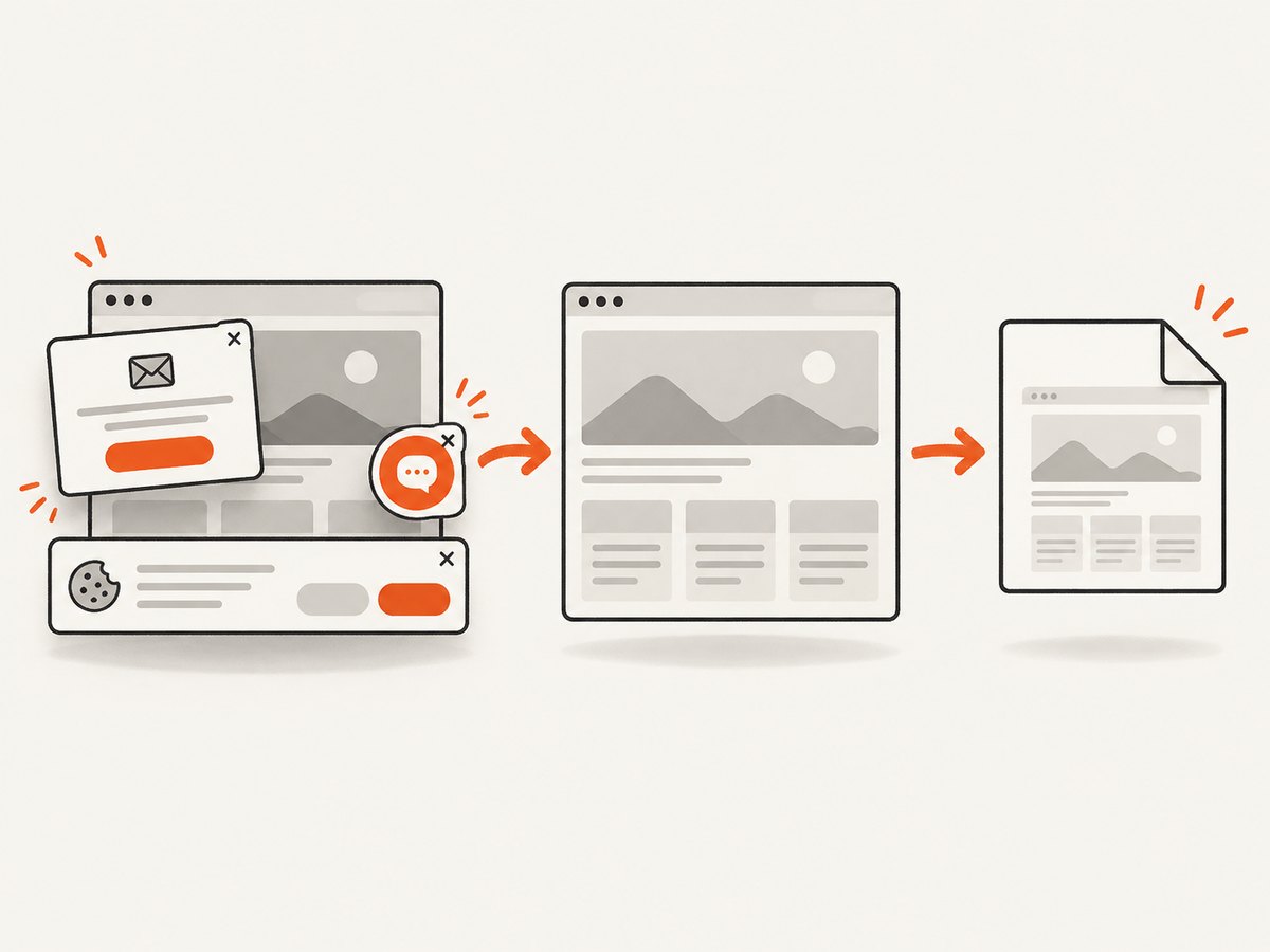 A clean capture removes common overlays before returning the screenshot.