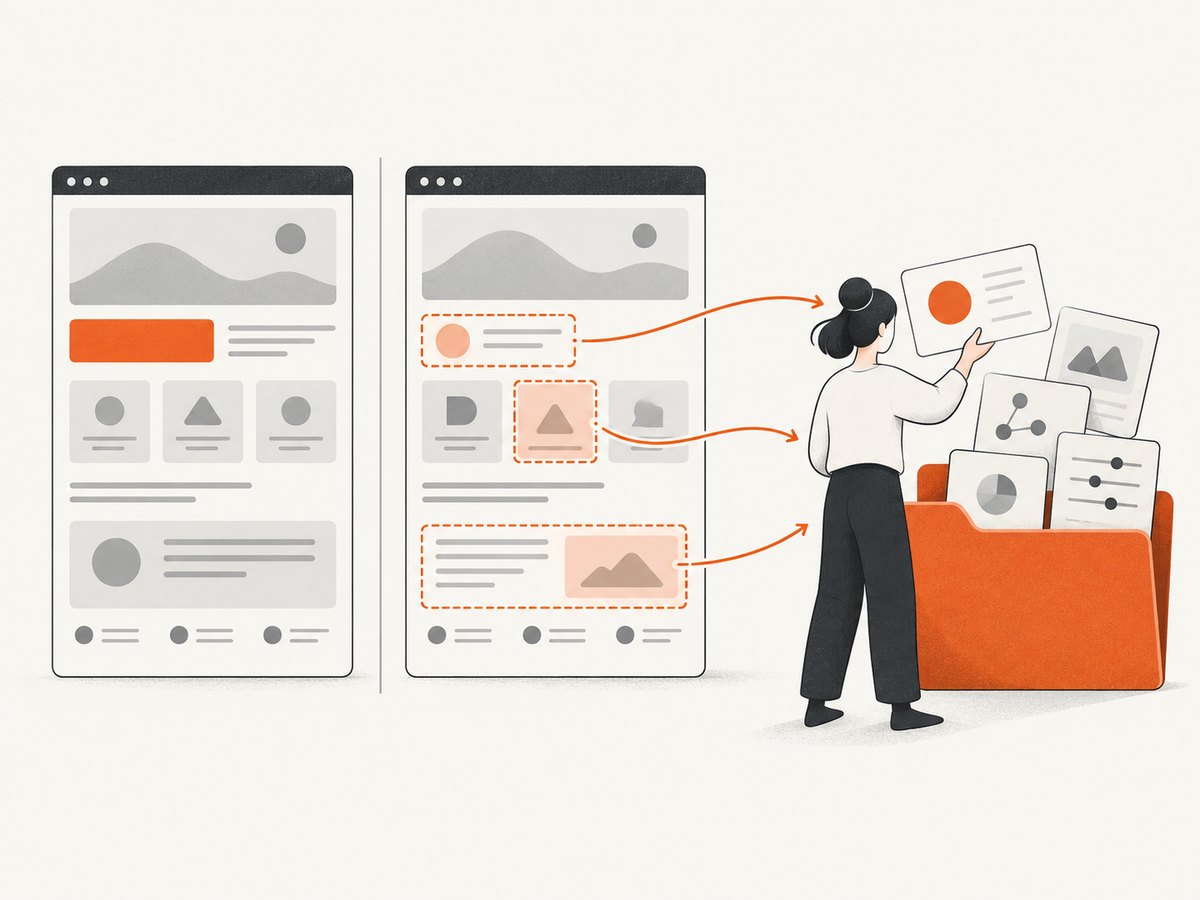 A visual difference is an observation to investigate, not an explanation of why the page changed.