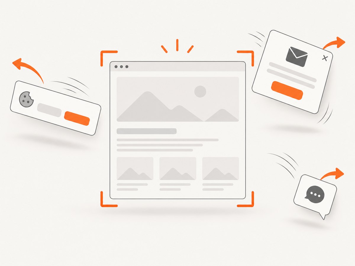 Consent dialogs and overlays can change the captured page independently of Cloudflare challenges.