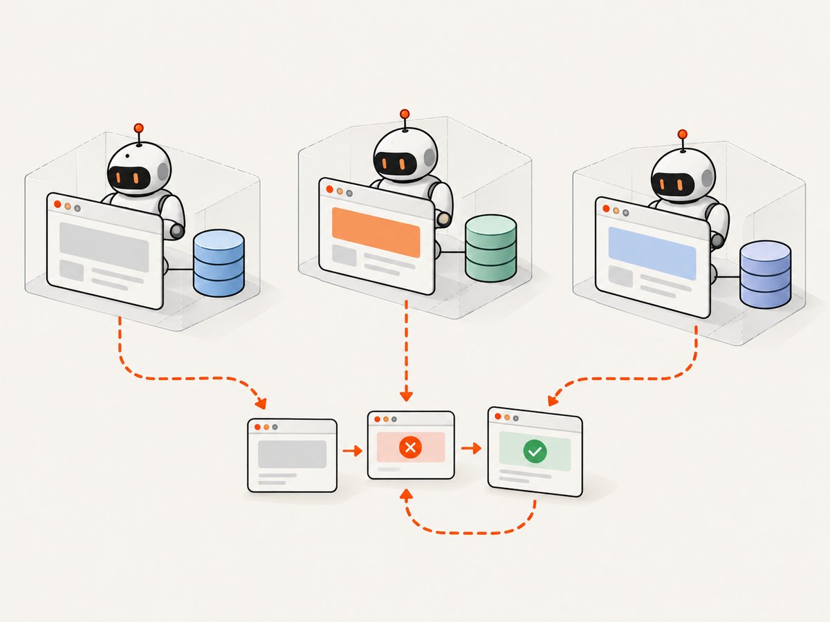Parallel workers need isolated test data, while retry diagnostics help reveal flaky behavior.