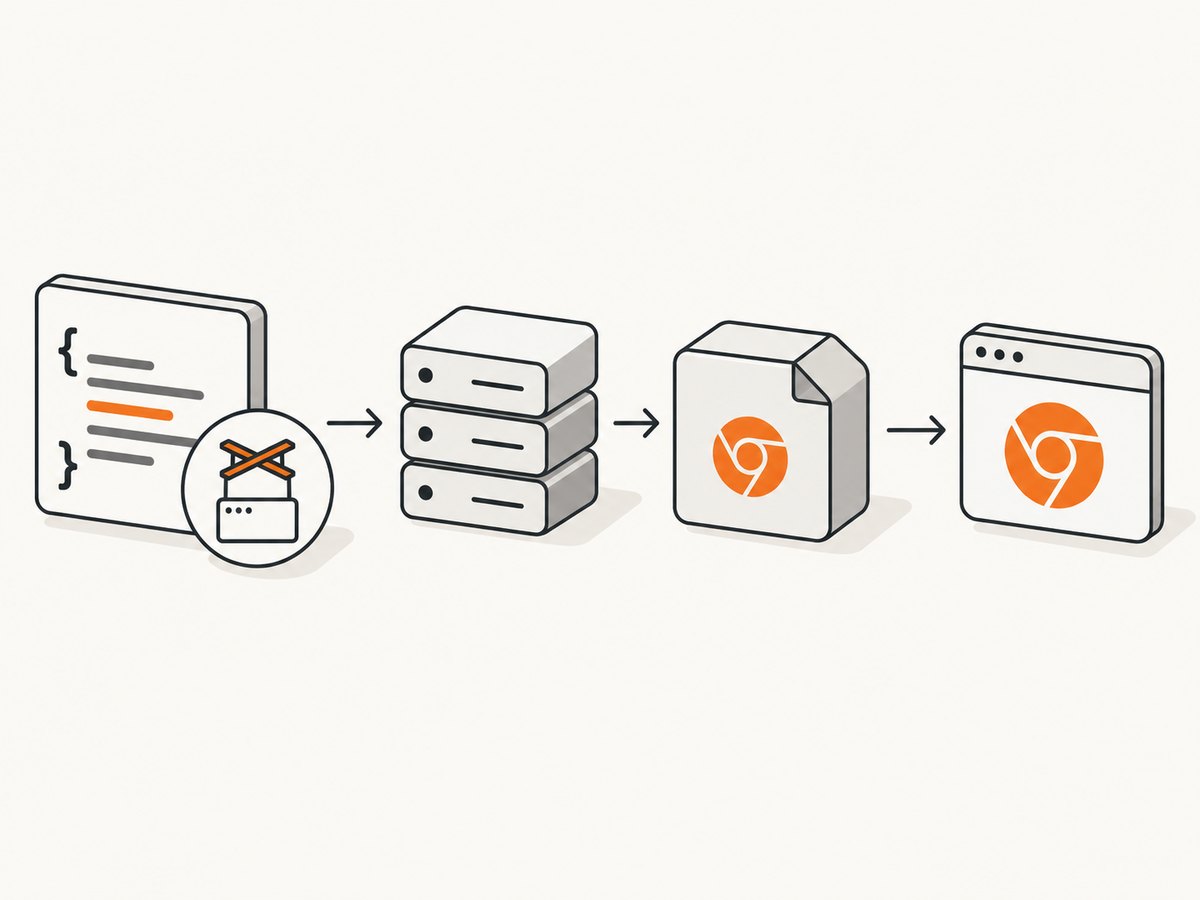 A download base URL changes the archive host while Puppeteer still builds the browser, platform, and build path.
