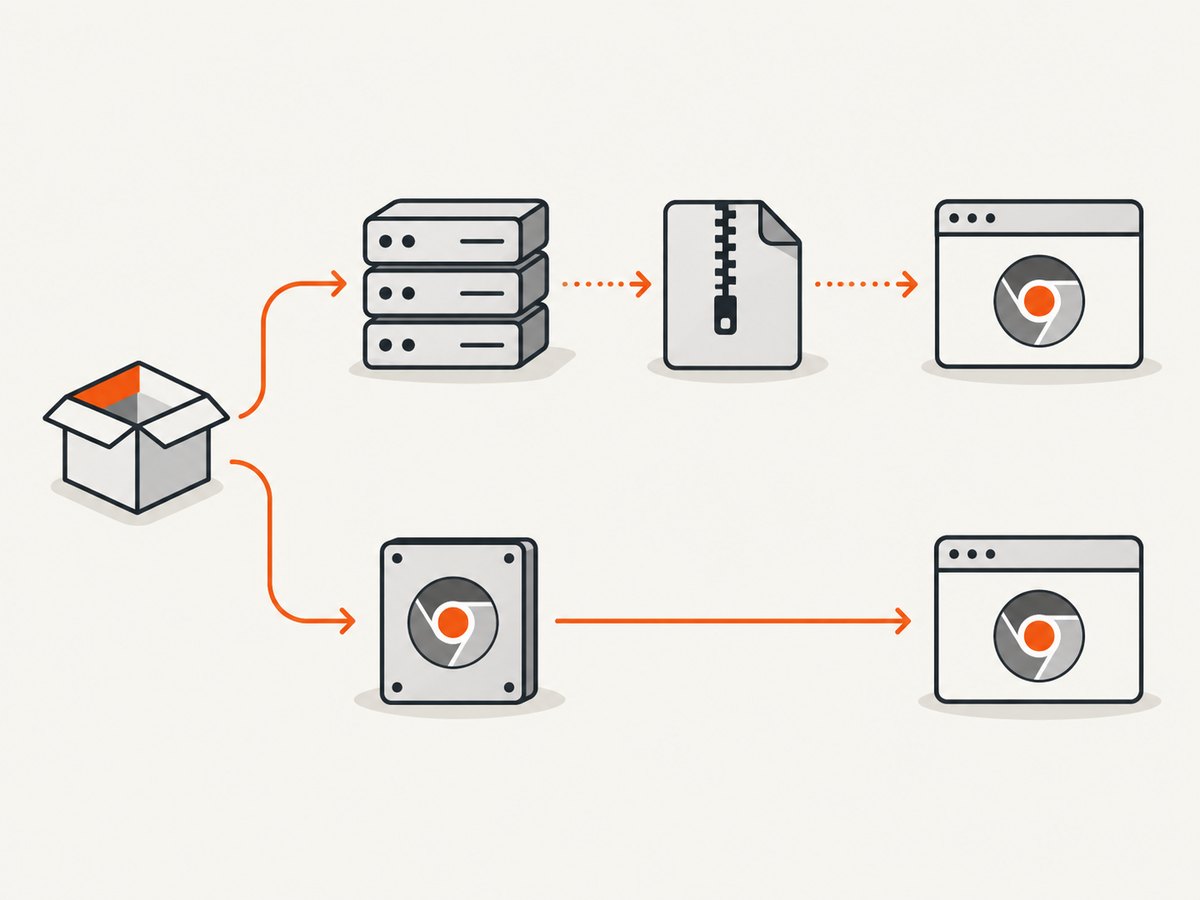 Puppeteer manages downloads; puppeteer-core expects the browser to be managed separately.
