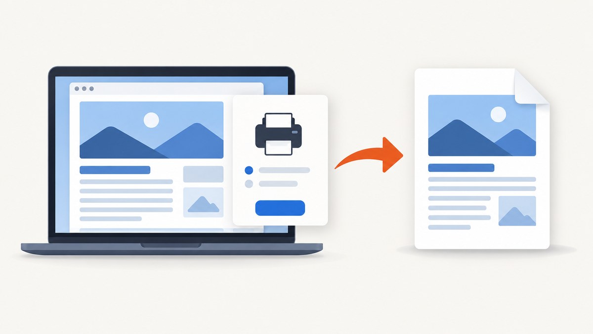 How to Convert a Downloaded Webpage to PDF in Chrome