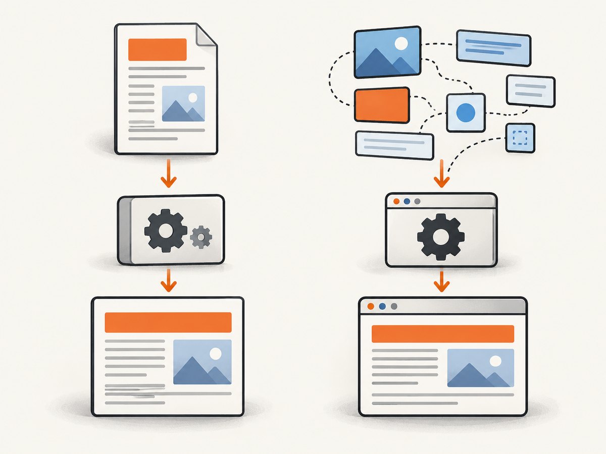 Choose the renderer based on whether JavaScript and modern browser layout are required.