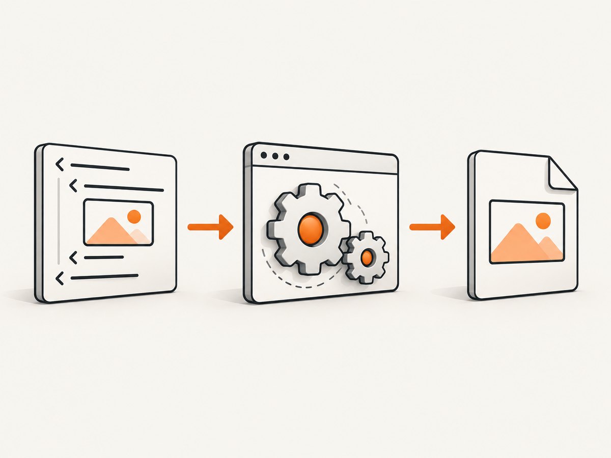 HTML can be reconstructed into a canvas or rendered by a real browser before export.