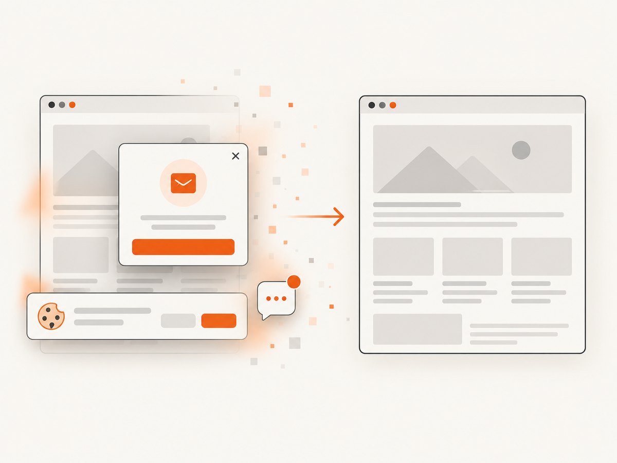 Removing overlays before capture keeps the exported page focused on its content.