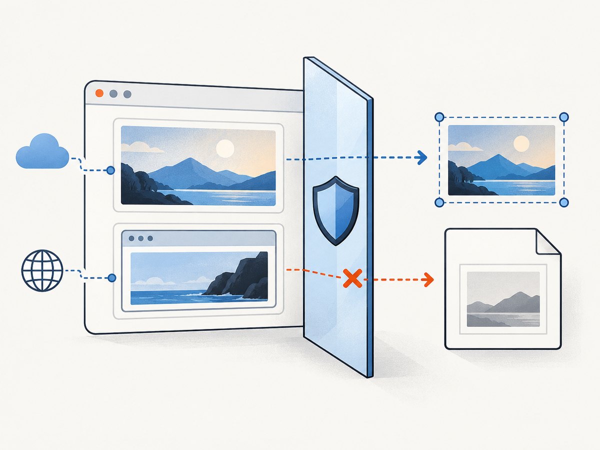 Cross-origin images and iframe contents can be restricted by browser security when rendered through canvas.