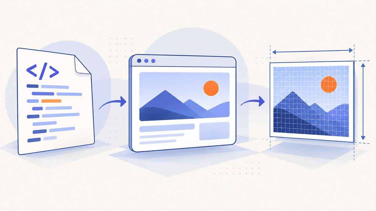 How to Convert HTML to an Image at Its Original Dimensions
