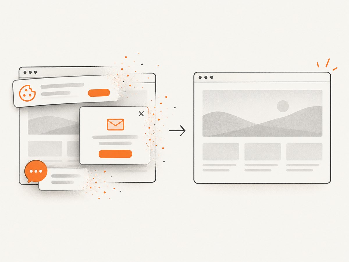 Capture preparation can remove overlays and wait for the page before taking the image.
