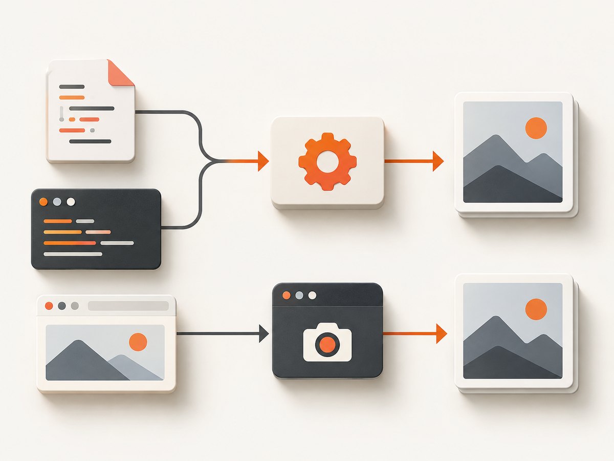 Choose the rendering path based on whether you have markup or an already hosted page.