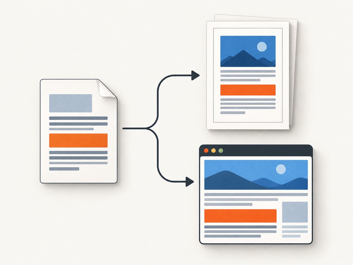 Media type, page size, margins, and print colors determine the final PDF layout.