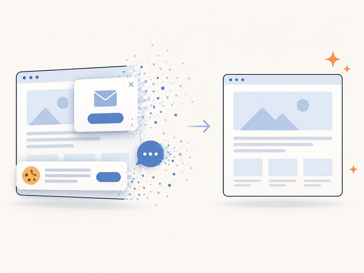 Removing overlays before capture keeps the saved document readable.