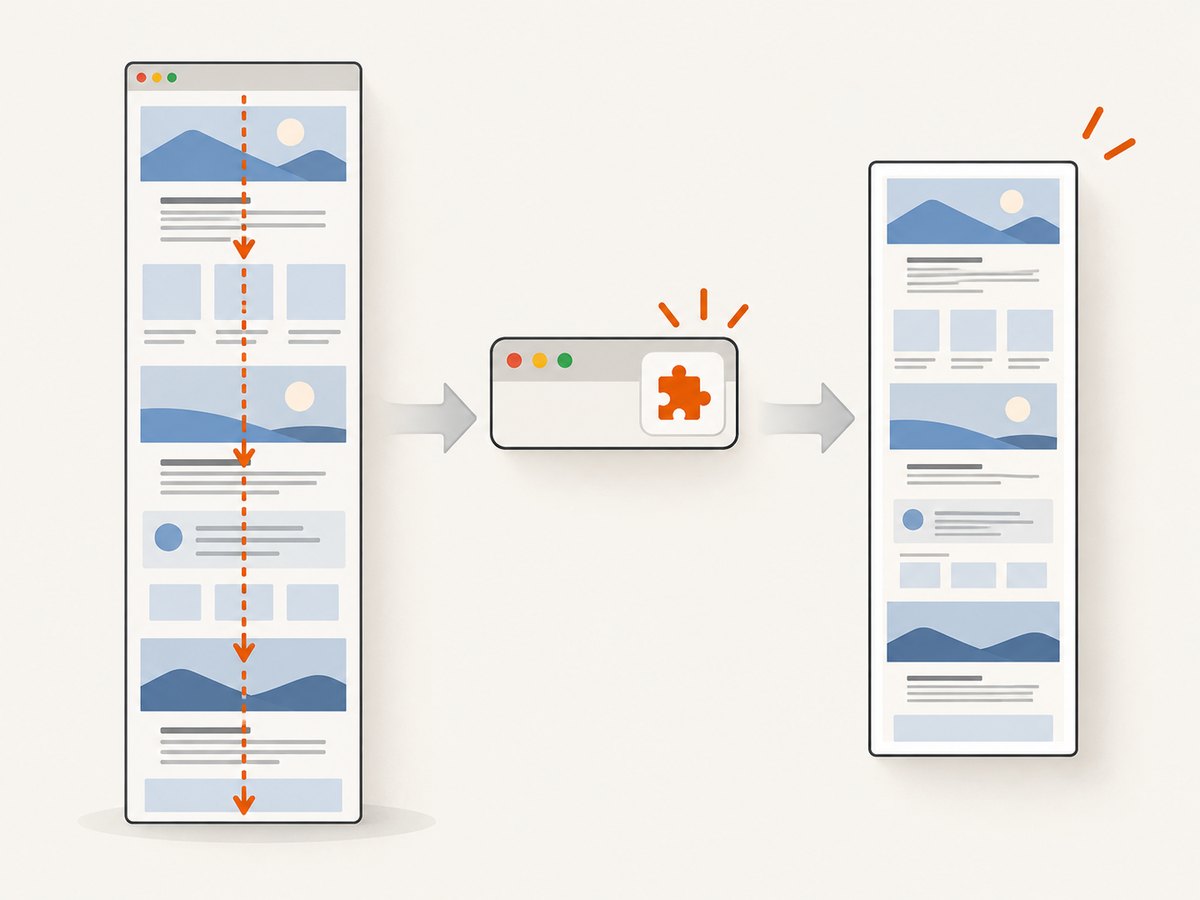 Full-page capture includes content below the viewport; visible-area capture includes only the current screen.