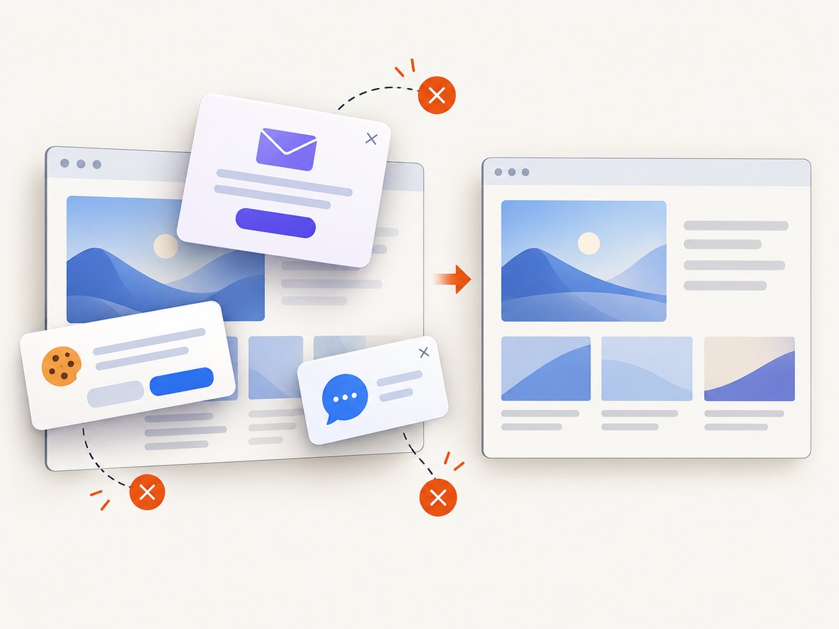 A managed capture can remove obstructive overlays before saving the image.