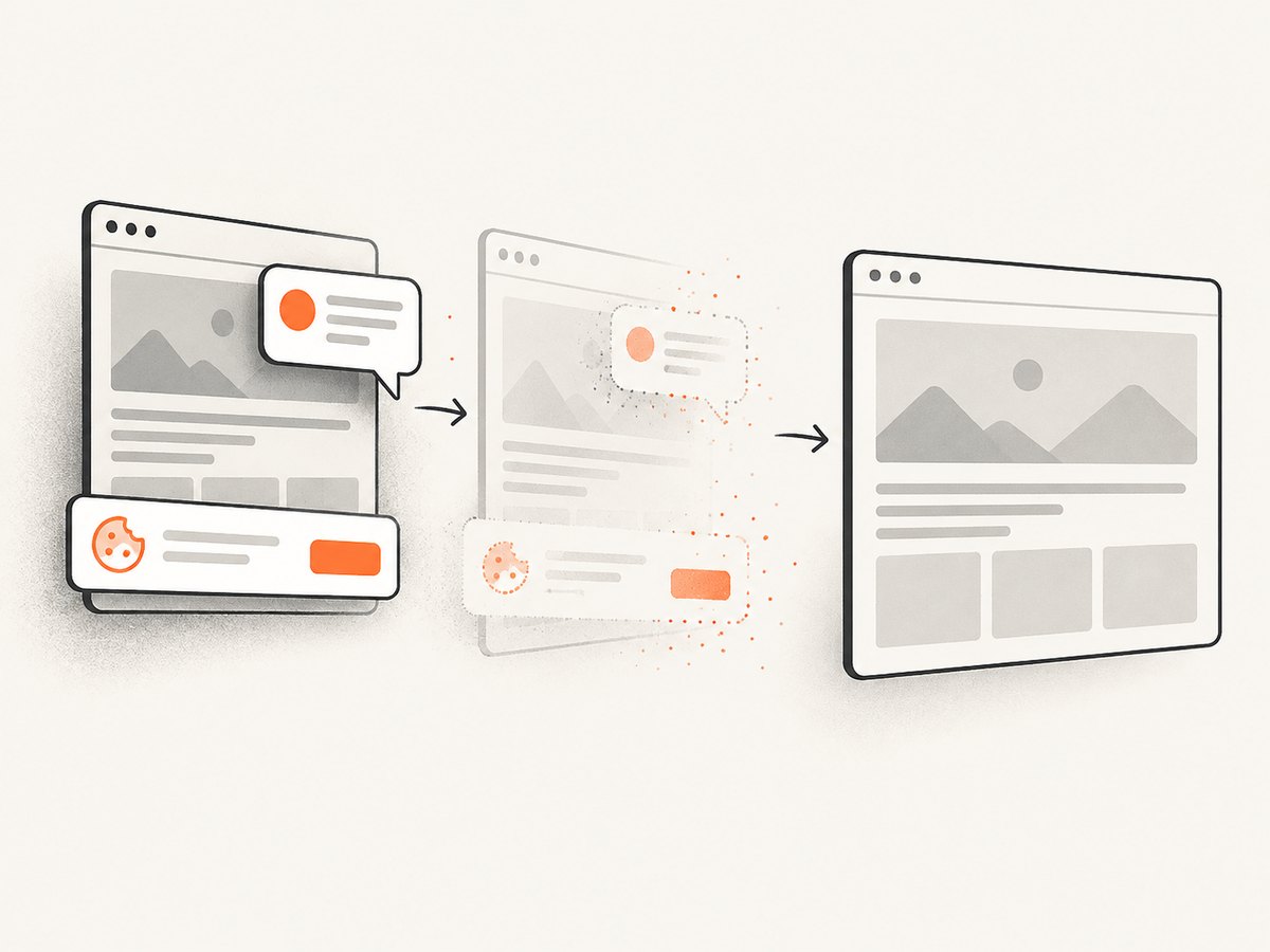 A hosted screenshot flow can clear common overlays before returning the page image.
