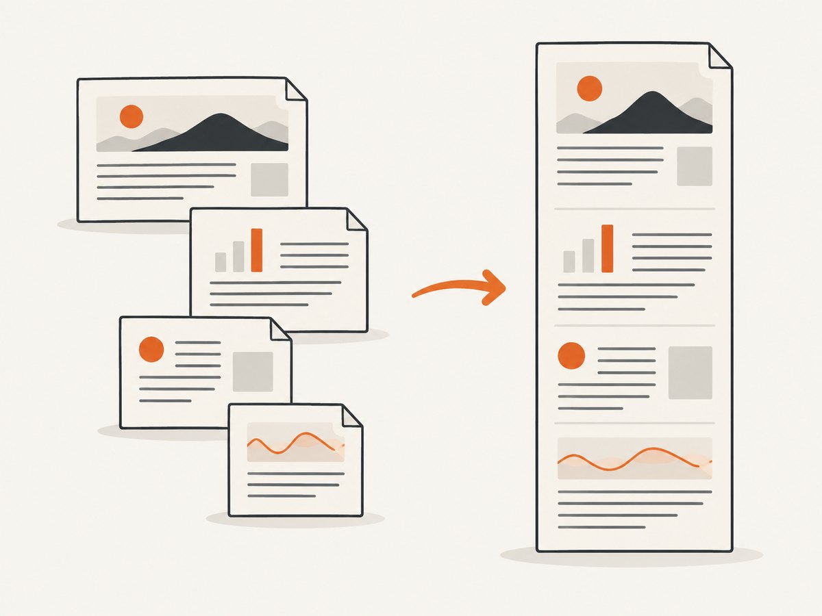 Multi-page WeasyPrint output is combined into one tall image, with pages centered beneath the widest page.