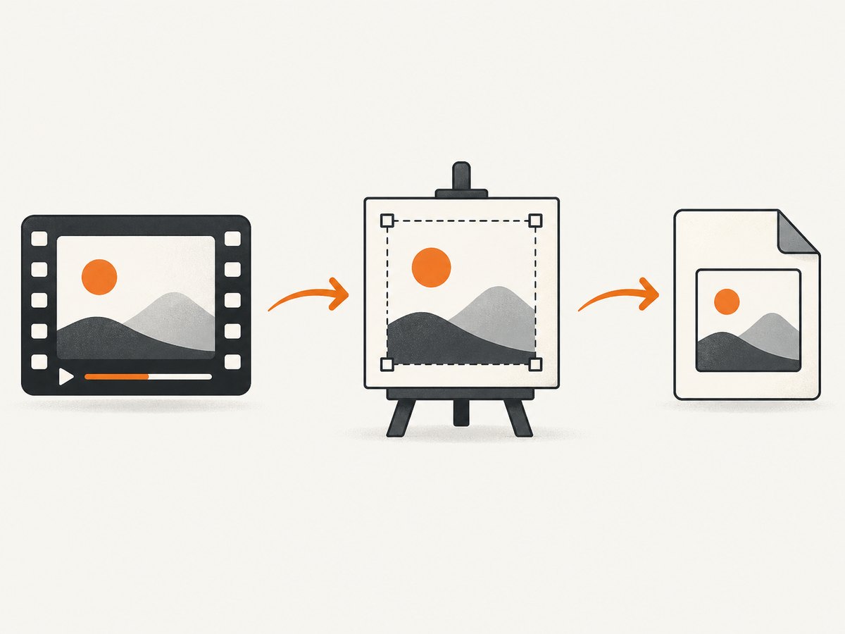 The basic pipeline: seek the video, draw its current frame to a canvas, and encode a JPG.