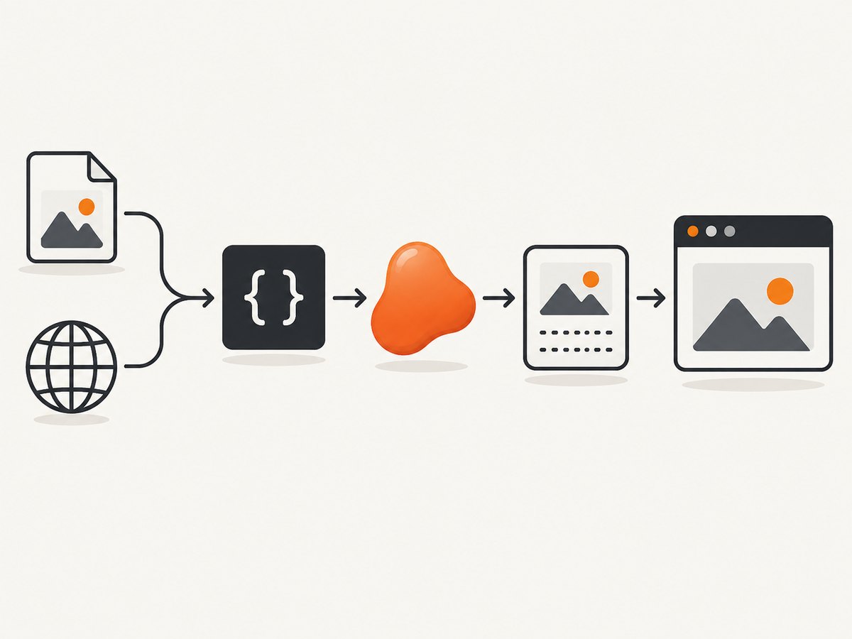 A File or fetched Blob becomes a complete data URL that an image element can display.
