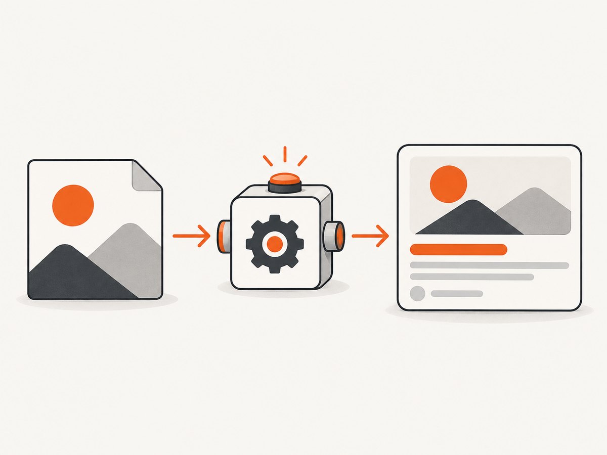 Convert the actual image bytes, then point Open Graph metadata to the published output.