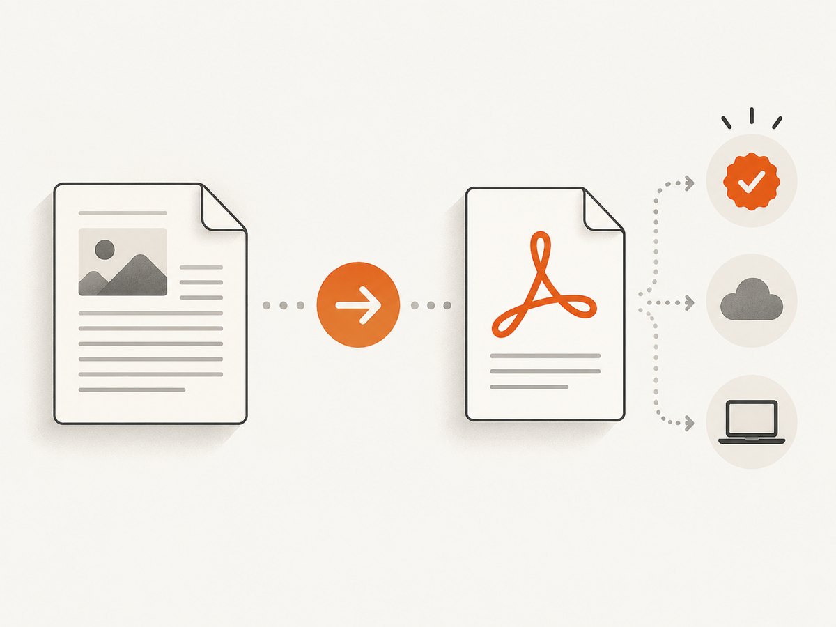 Pages exports a separate PDF copy with configurable quality and destination settings.
