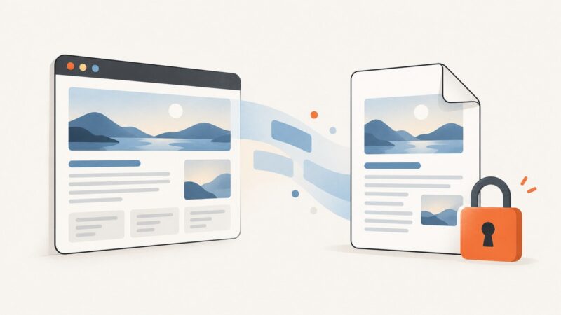 How to Convert a Protected Web Page to PDF