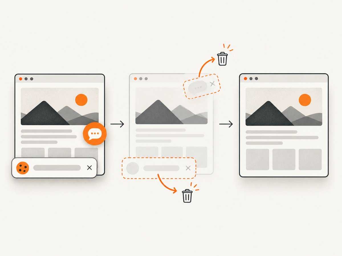 A capture service can clean page overlays before producing the image used in a downstream workflow.