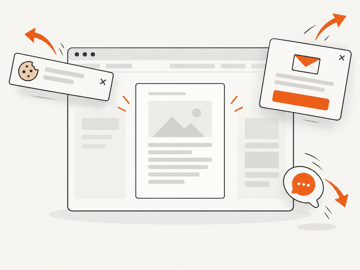 A clean capture pipeline removes obstructive page overlays before producing output.