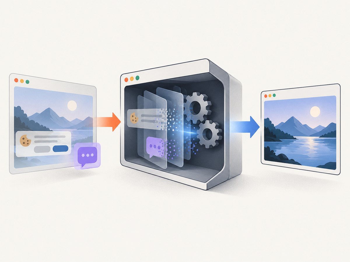 ScreenshotNeo removes common overlays before returning the capture.