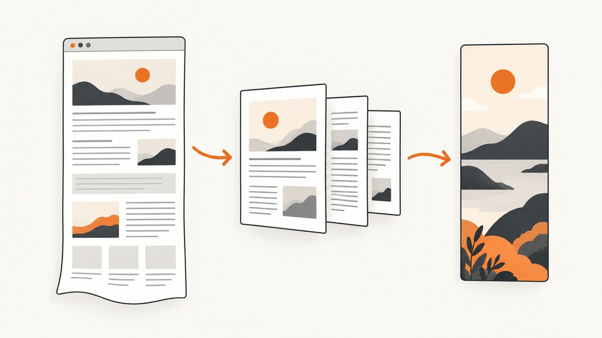 How to Convert a Full Webpage to PDF or Combine Screenshots into One Image