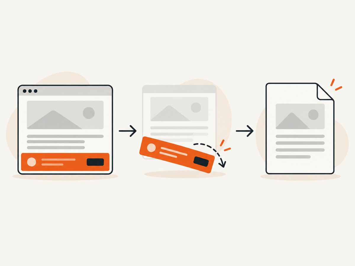 A clean PDF workflow removes page clutter before rendering the final document.
